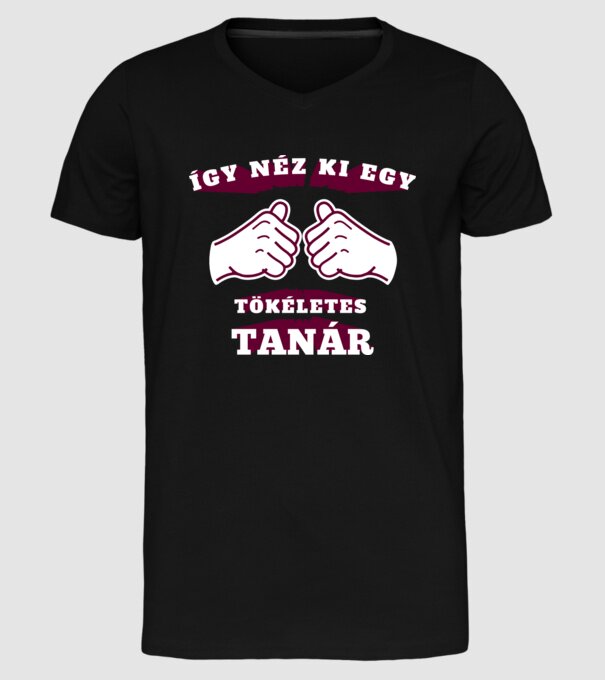 Így néz ki egy tökéletes TANÁR minta fekete pólón