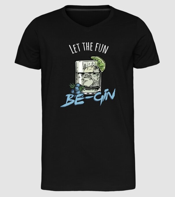 Let the fun be gin minta fekete pólón