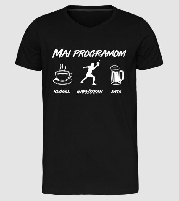 Mai programom - pingpong minta fekete pólón