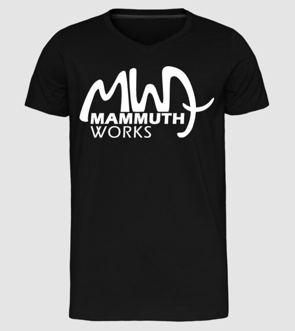 mammut_works_logo minta fekete pólón