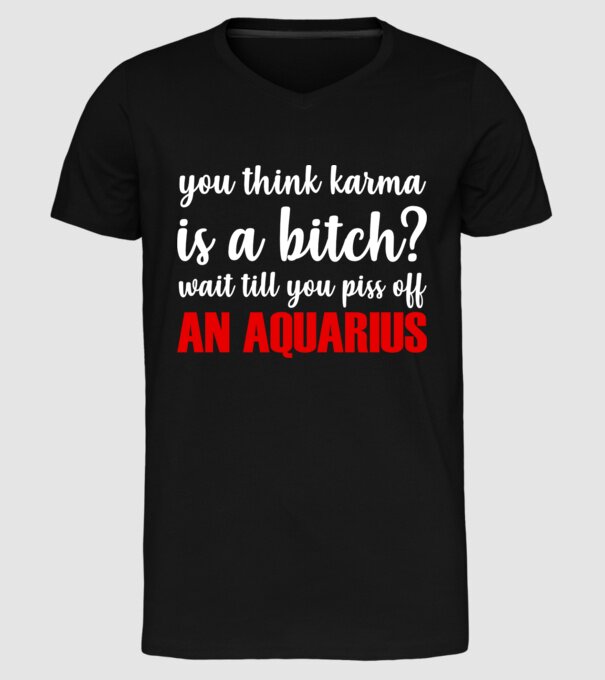 Piss of an AQUARIUS minta fekete pólón