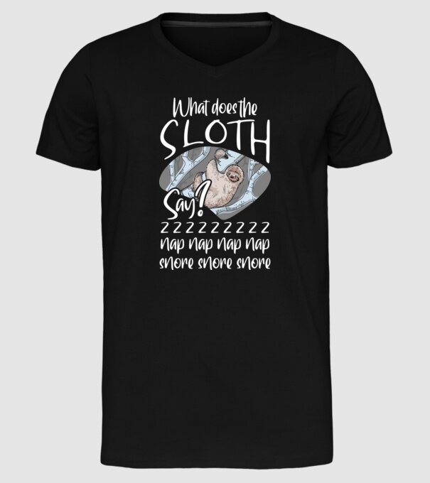 what does the sloth say minta fekete pólón