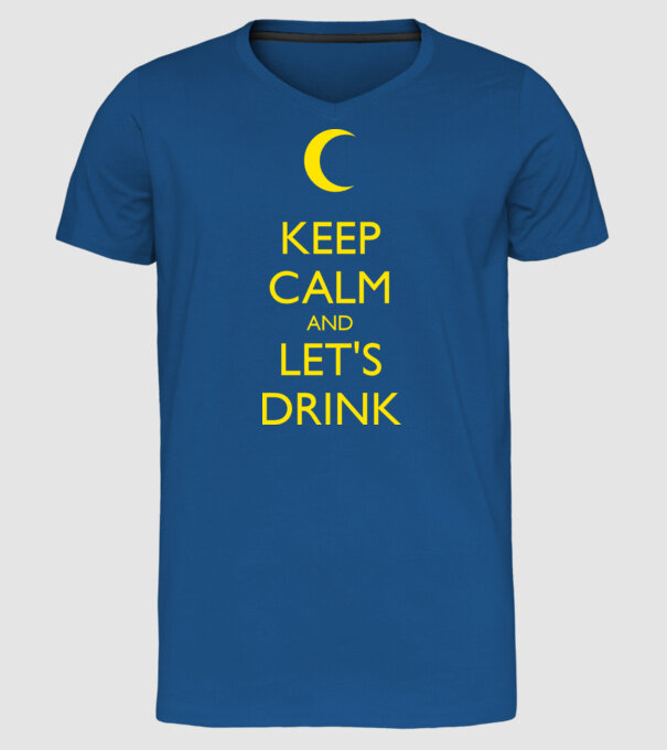 keep-calm-and-let-s-drink-7 minta királykék pólón