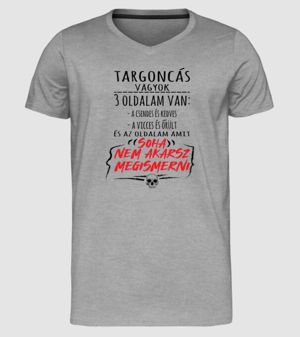 3 oldalam van - targoncás minta szürke pólón
