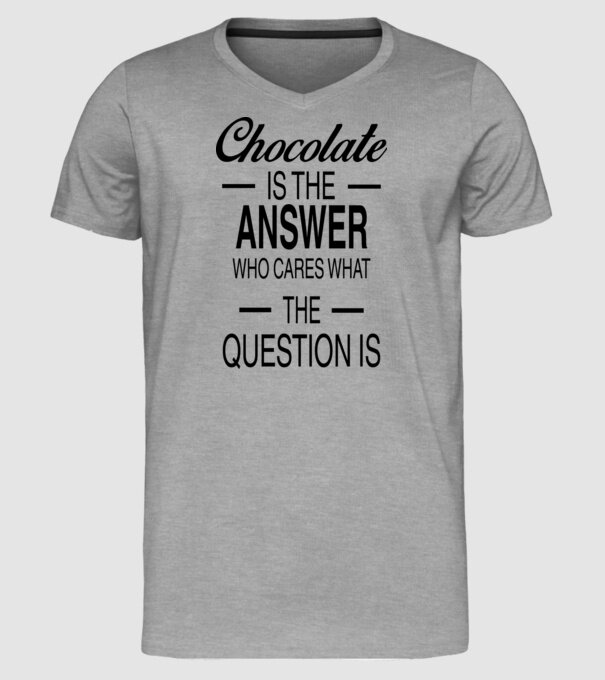 Chocolate minta szürke pólón