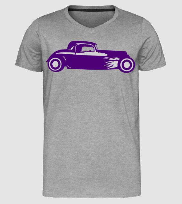 Hot Rod minta szürke pólón