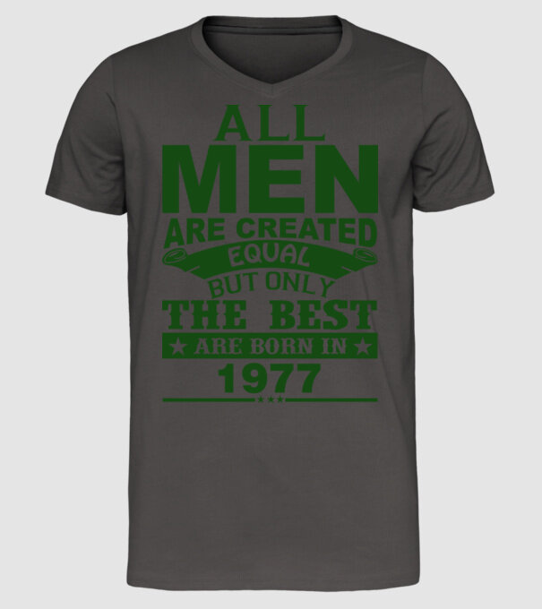 All men are created - 1977 minta sötétszürke pólón