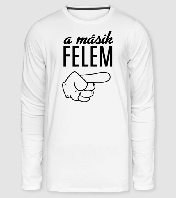 a másik felem minta fehér pólón