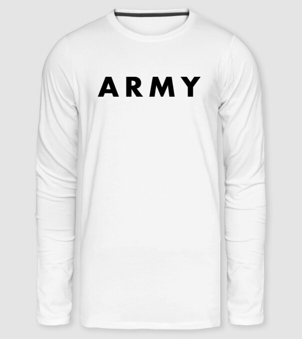 Army minta fehér pólón