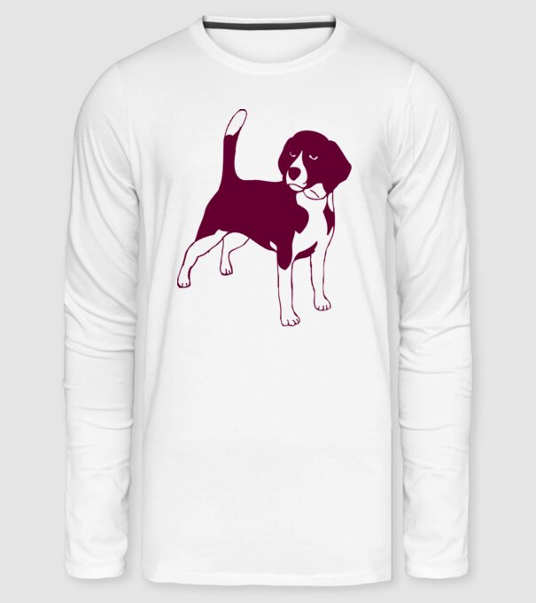 Beagle minta fehér pólón