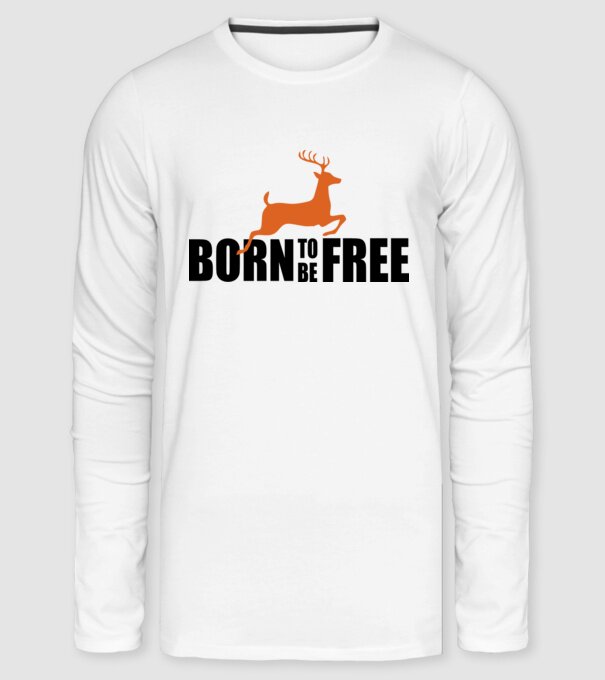 born to be freee minta fehér pólón