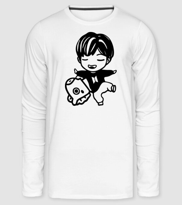 BTS CHIBI minta fehér pólón