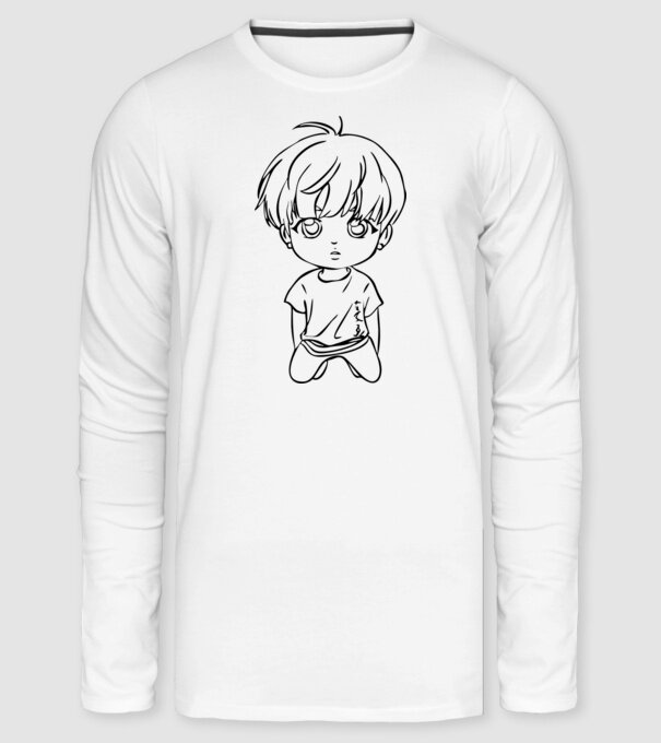 BTS CHIBI minta fehér pólón