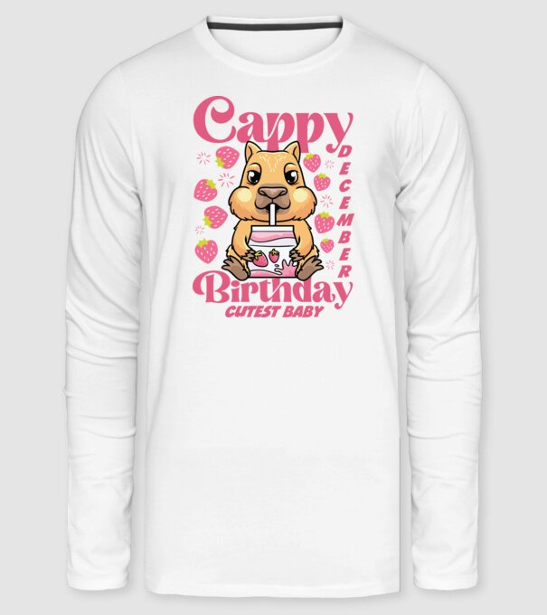 Cappy Birthday December minta fehér pólón