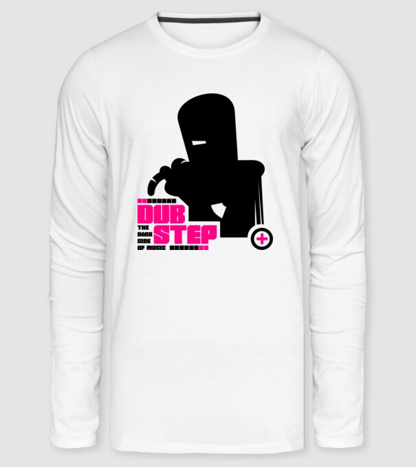 Dubstep Robot minta fehér pólón