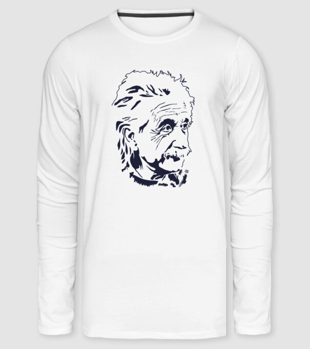 einstein minta fehér pólón