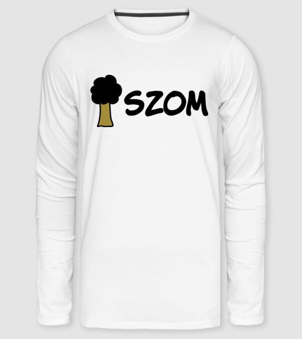 Fa szom minta fehér pólón