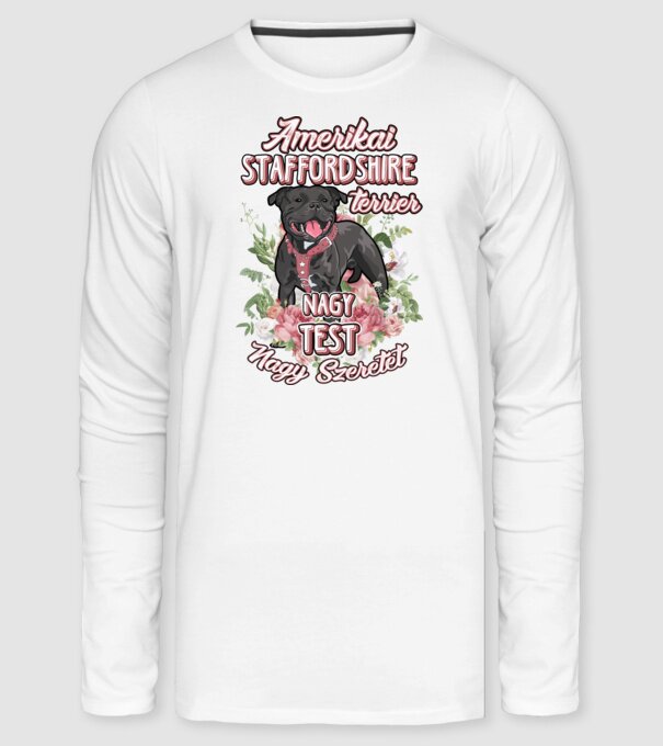 FLORAL DOGGO  staffi minta fehér pólón