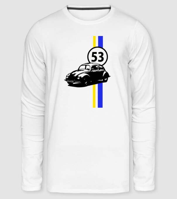 Herbie 53 minta fehér pólón