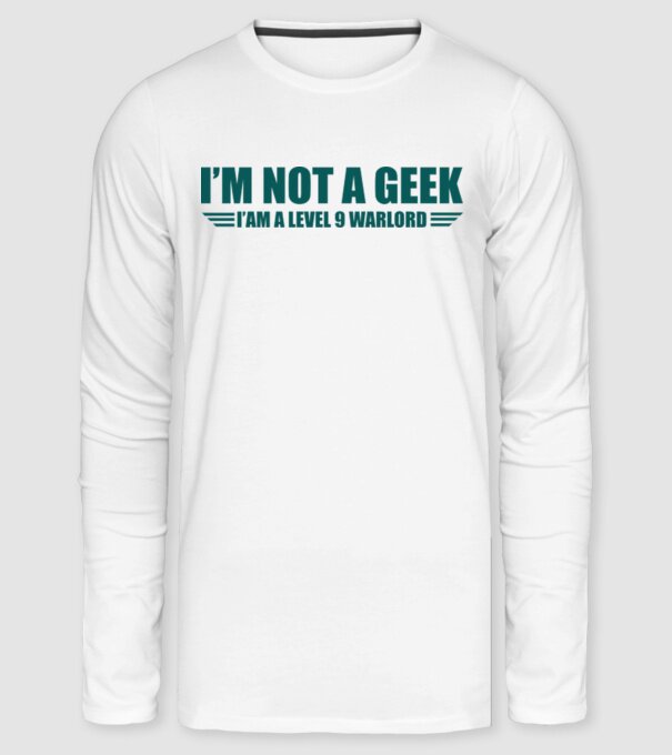 I'm not a geek minta fehér pólón