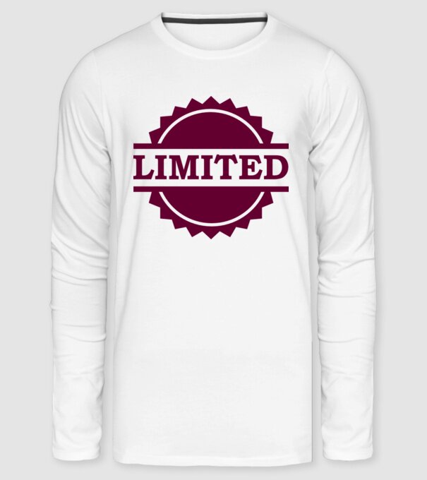 limited minta fehér pólón
