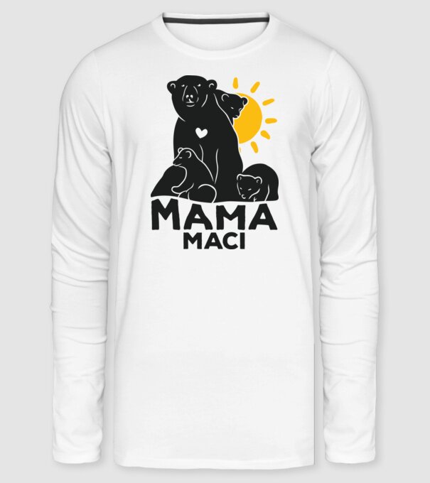 Mama maci minta fehér pólón