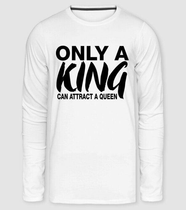 Only a King minta fehér pólón