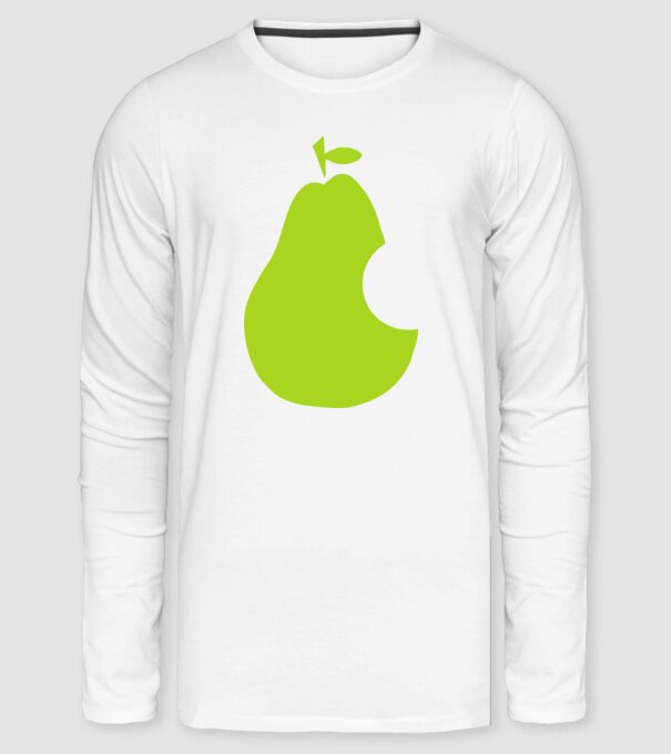 Pear minta fehér pólón