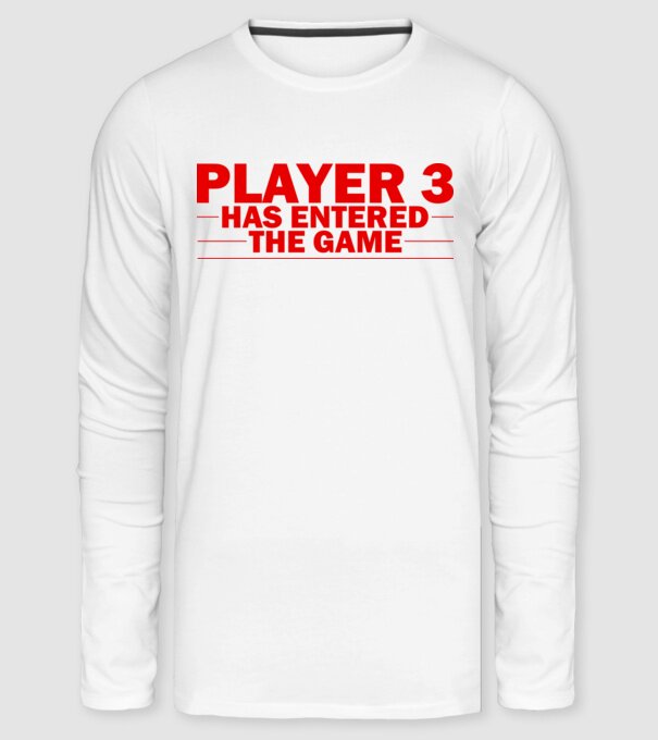 Player 3 entered the game minta fehér pólón