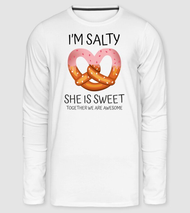 Salty minta fehér pólón