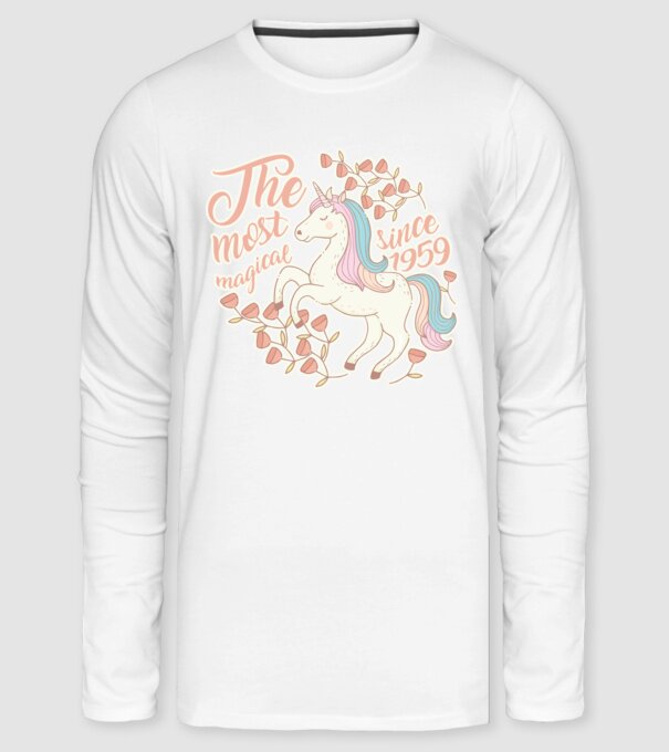The most magical unicorn 1959 minta fehér pólón