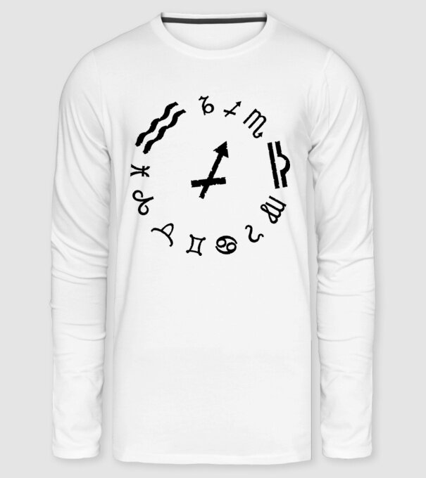 zodiac-sagittarius minta fehér pólón