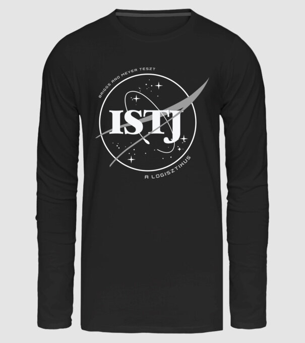 16 Személyiségtipus NASA ISTJ A LOGISZTIKUS minta fekete pólón