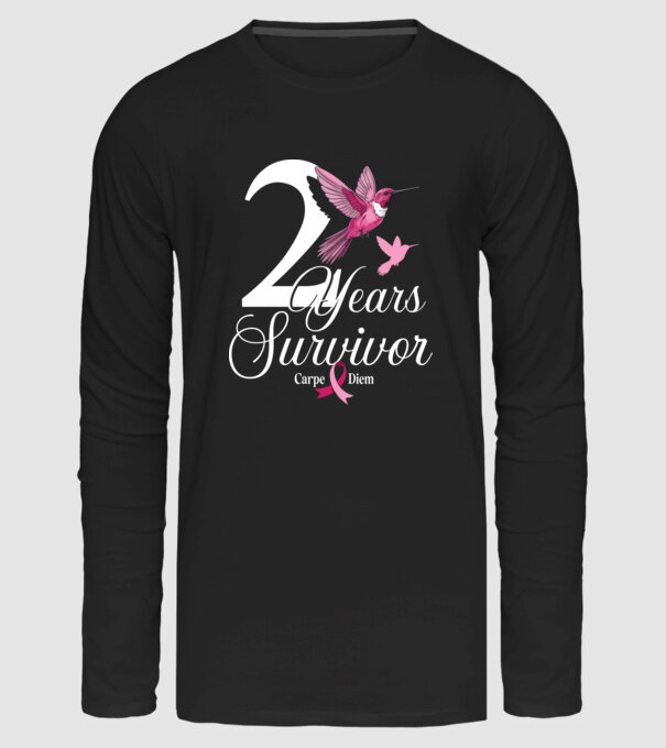 2 years survivor minta fekete pólón