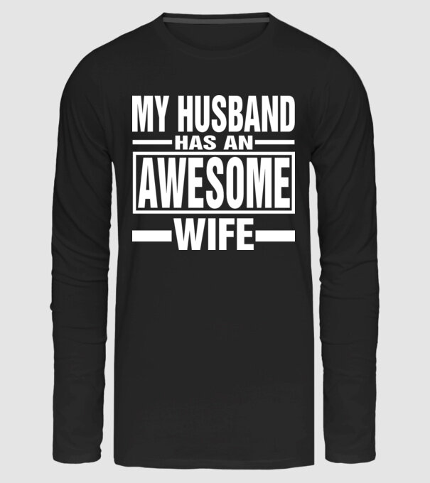 Awesome wife minta fekete pólón