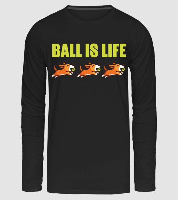 Ball is life minta fekete pólón