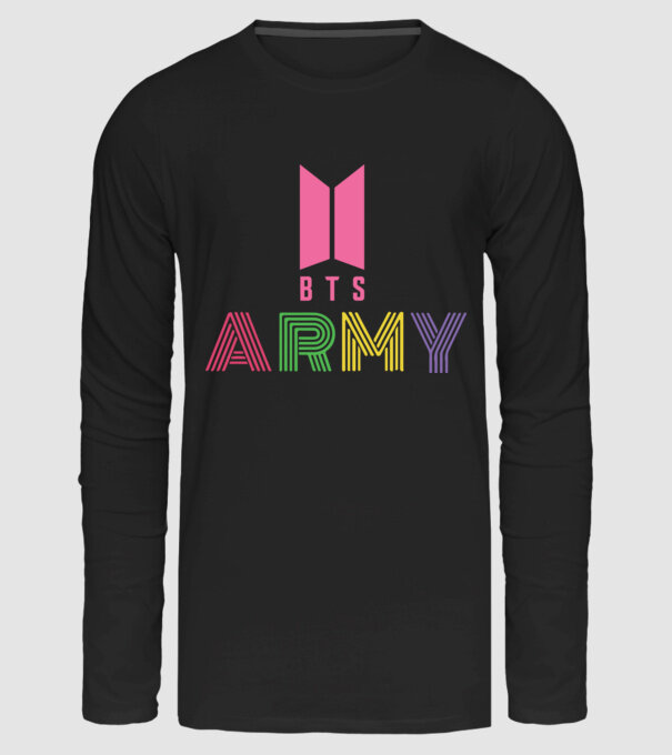 BTS ARMY minta fekete pólón