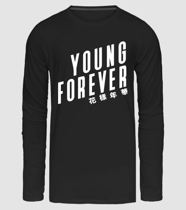 BTS YOUNG FOREVER minta fekete pólón