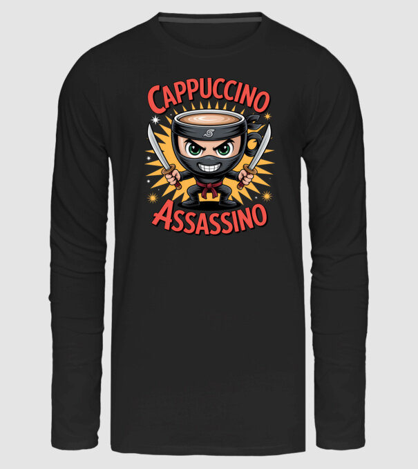 Cappuccino Assasino minta fekete pólón
