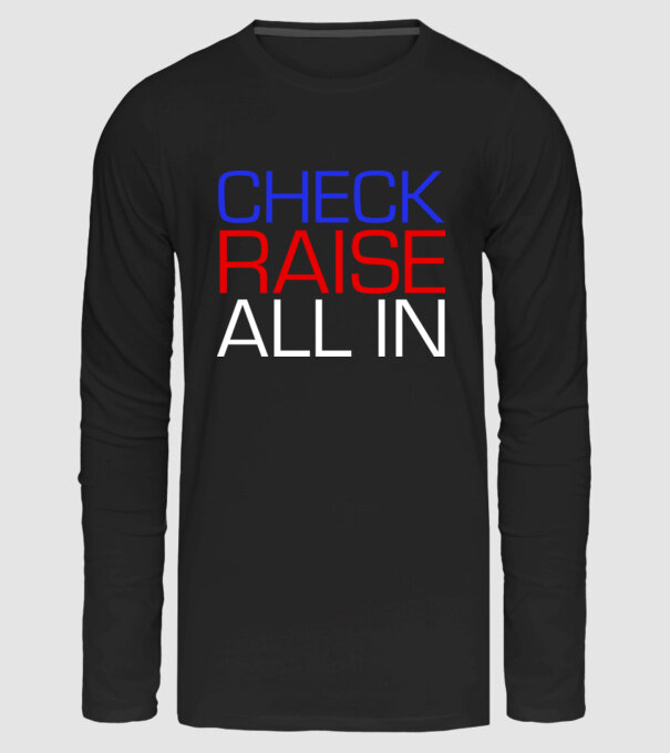Check Raise minta fekete pólón
