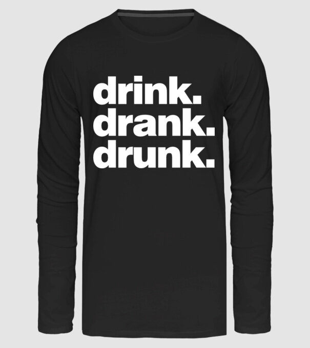 drink drank drunk2 minta fekete pólón