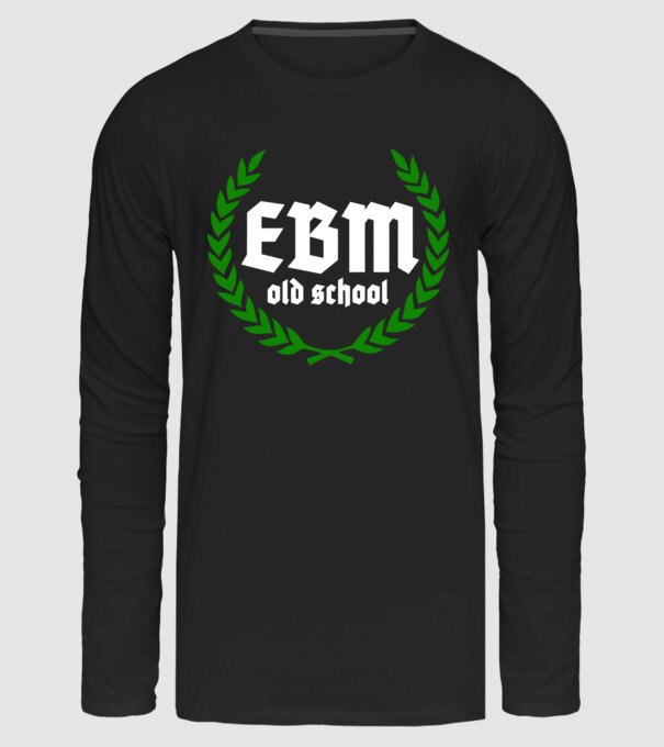 EBM old school minta fekete pólón