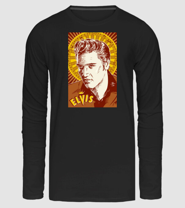 ELVIS a király minta fekete pólón