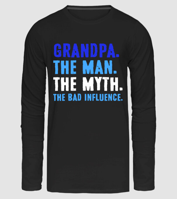 Grandpa, the bad influence minta fekete pólón