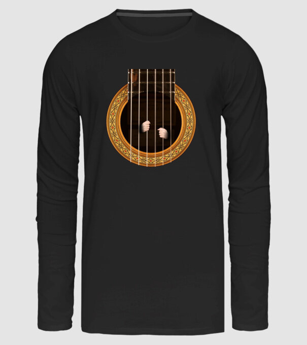 Guitar prison minta fekete pólón
