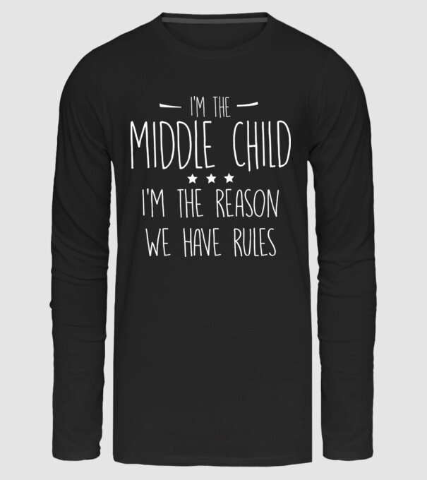 I'm the middle child minta fekete pólón