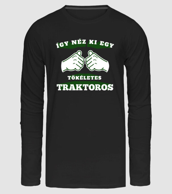 Így néz ki egy tökéletes TRAKTOROS minta fekete pólón