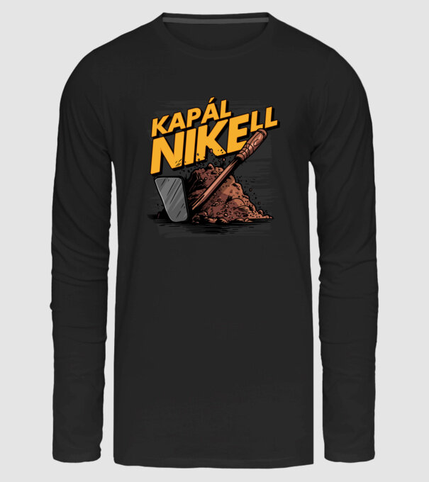 KapálNIKEll feketere minta fekete pólón