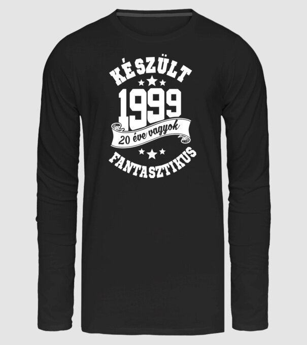 Készült 1999 minta fekete pólón