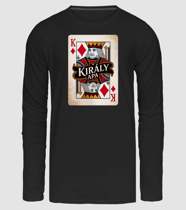 Király Apa minta fekete pólón